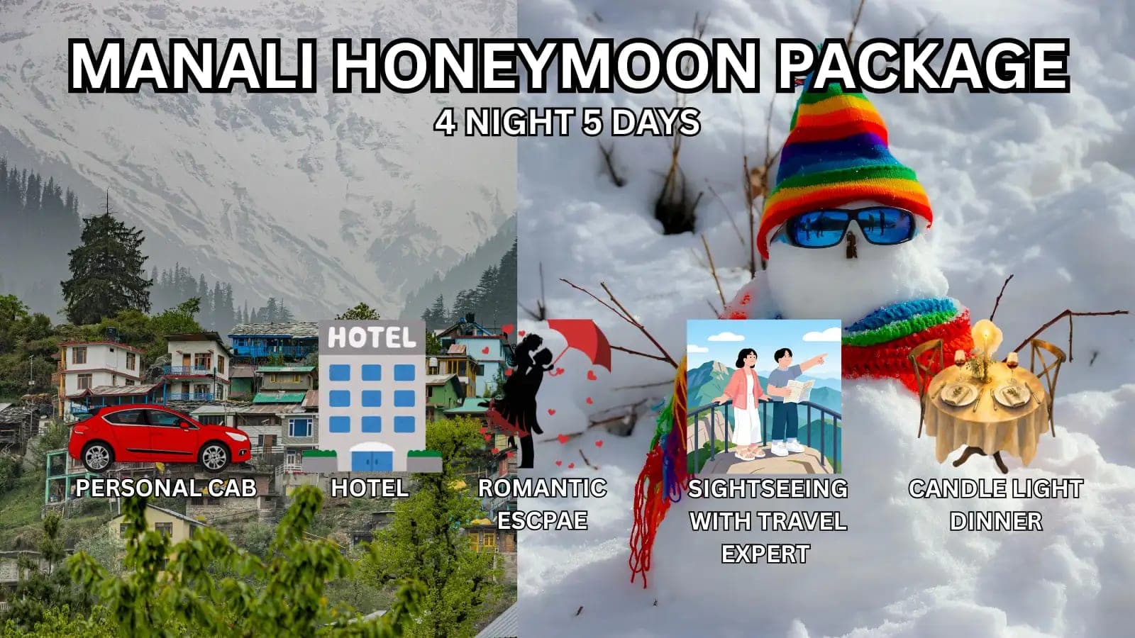 Enjoy Romantic Gateway | Manali Honeymoon Package |