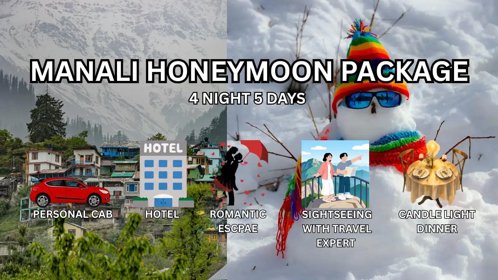 Enjoy Romantic Gateway | Manali Honeymoon Package